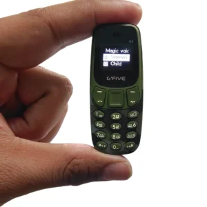 G'Five G9 Smallest KEYPAD Mobile with Magic Voice System (Army Green)